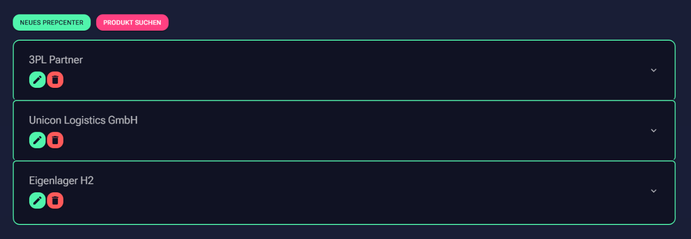 Prepbestand Verwaltung